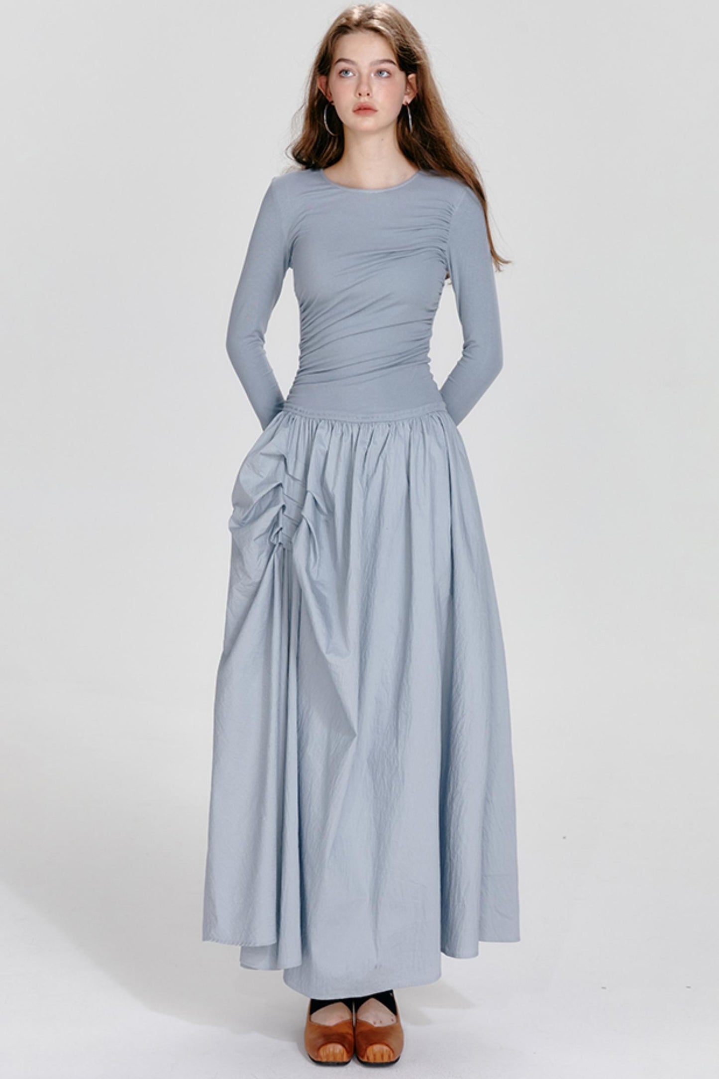 Premium Irregular Drawstring Dress