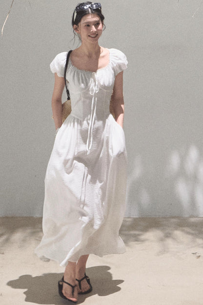 Luminous Cotton Tea Dress