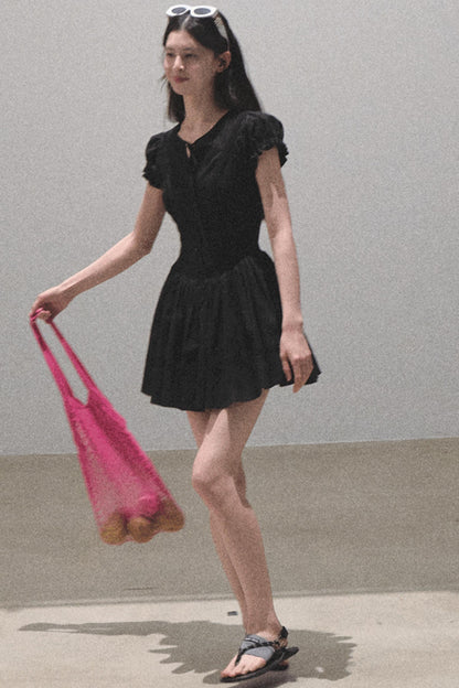 Lovefall Embroidered Cotton Tea Dress