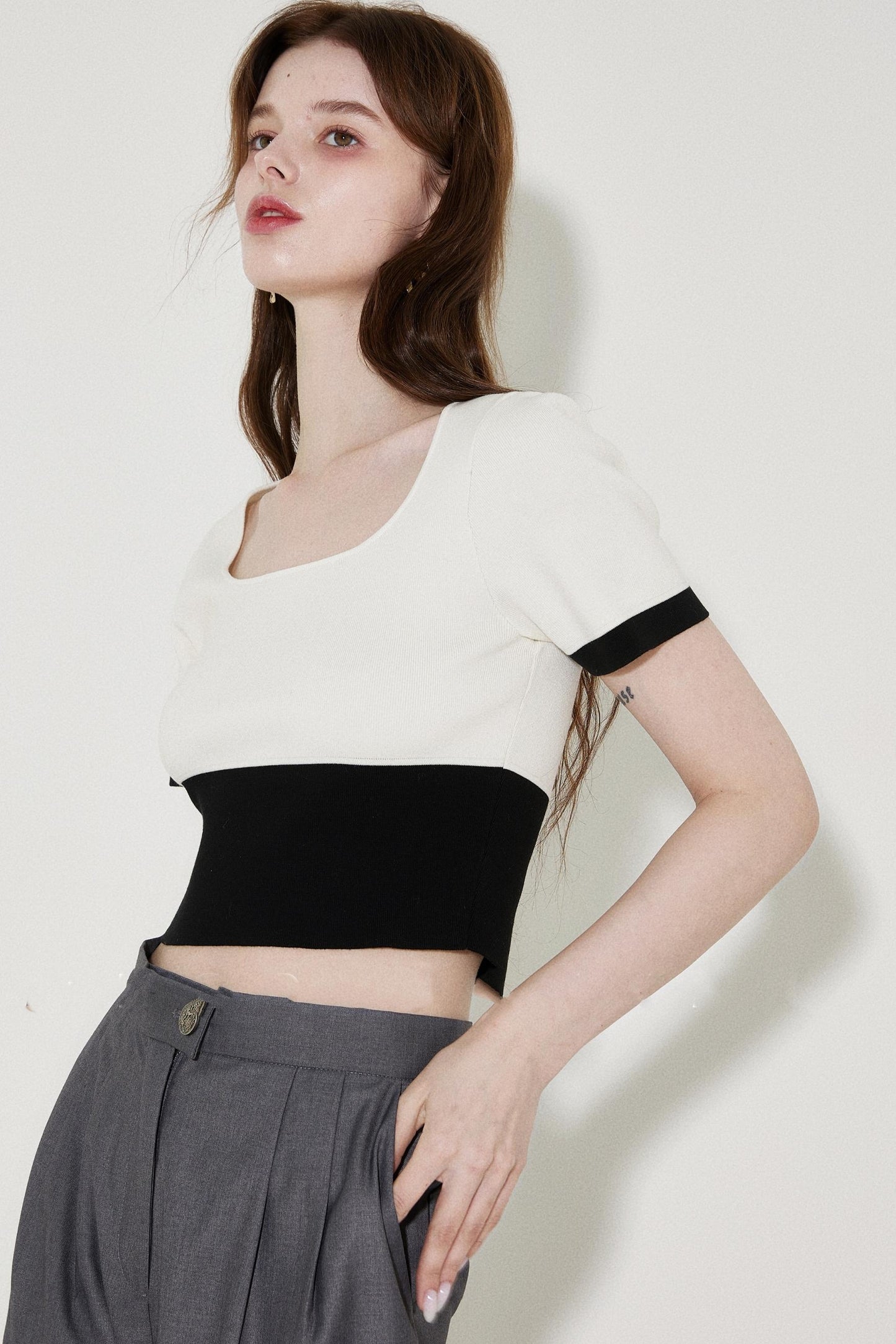 Color Block Knit Tee