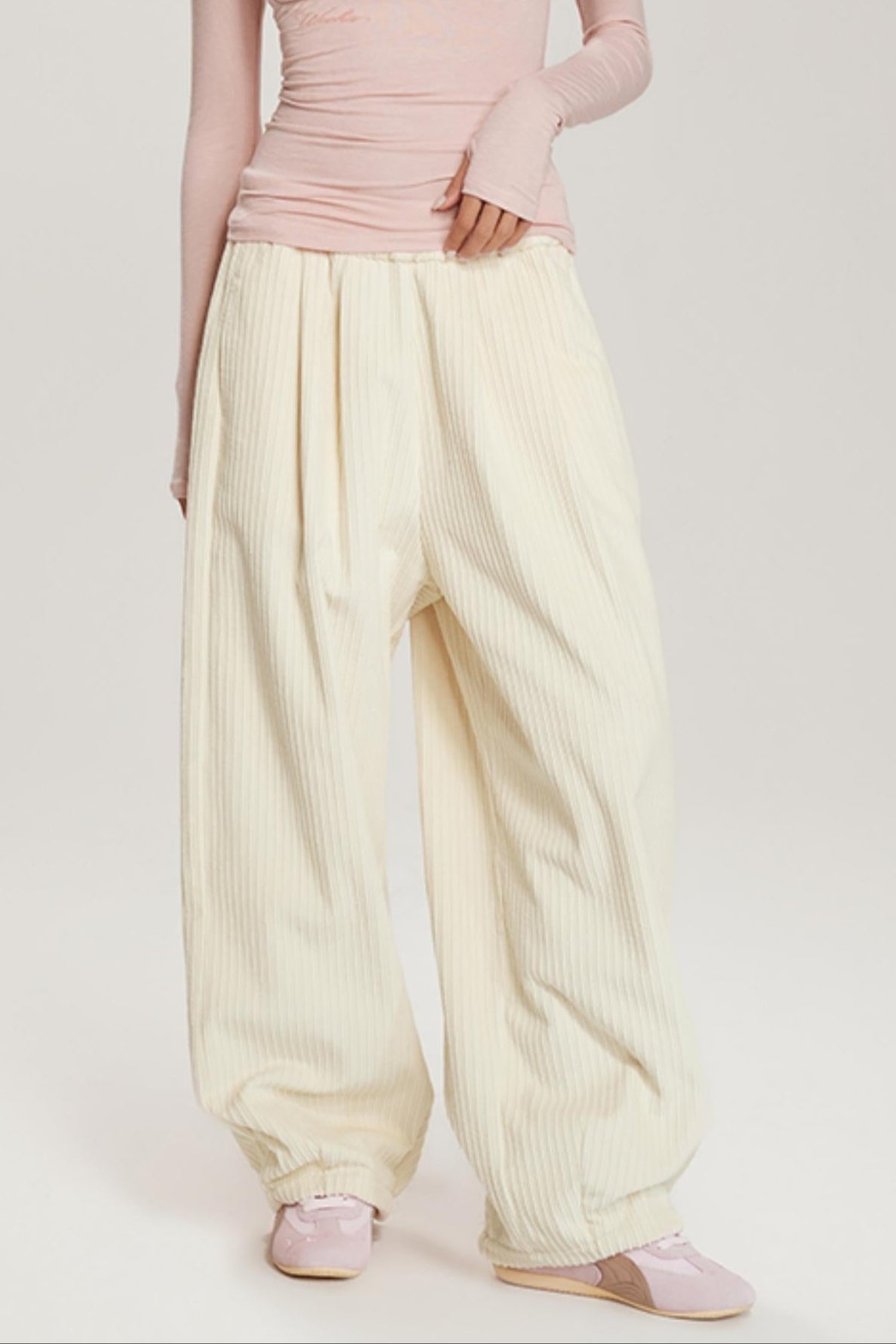 Cozy Wide-Leg Corduroy Pants