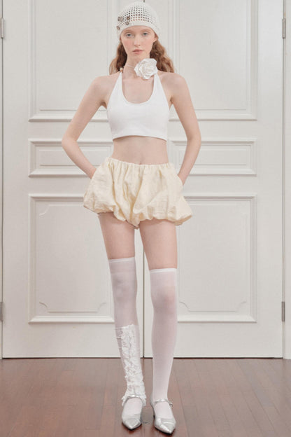 Black Halter Crop Top