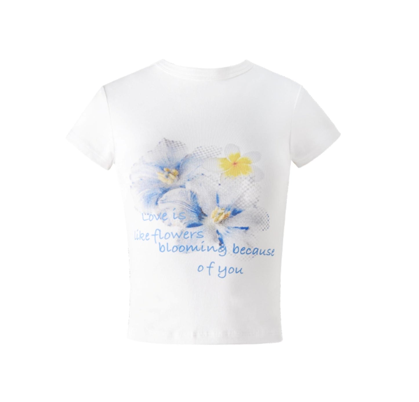 Retro Black Floral Crop T-Shirt