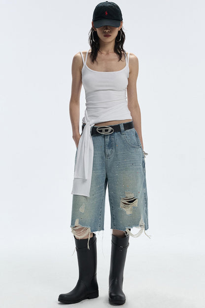 Starry Diamond Denim Pants