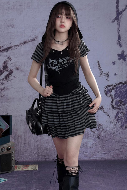 Y2K Punk Hooded Dress