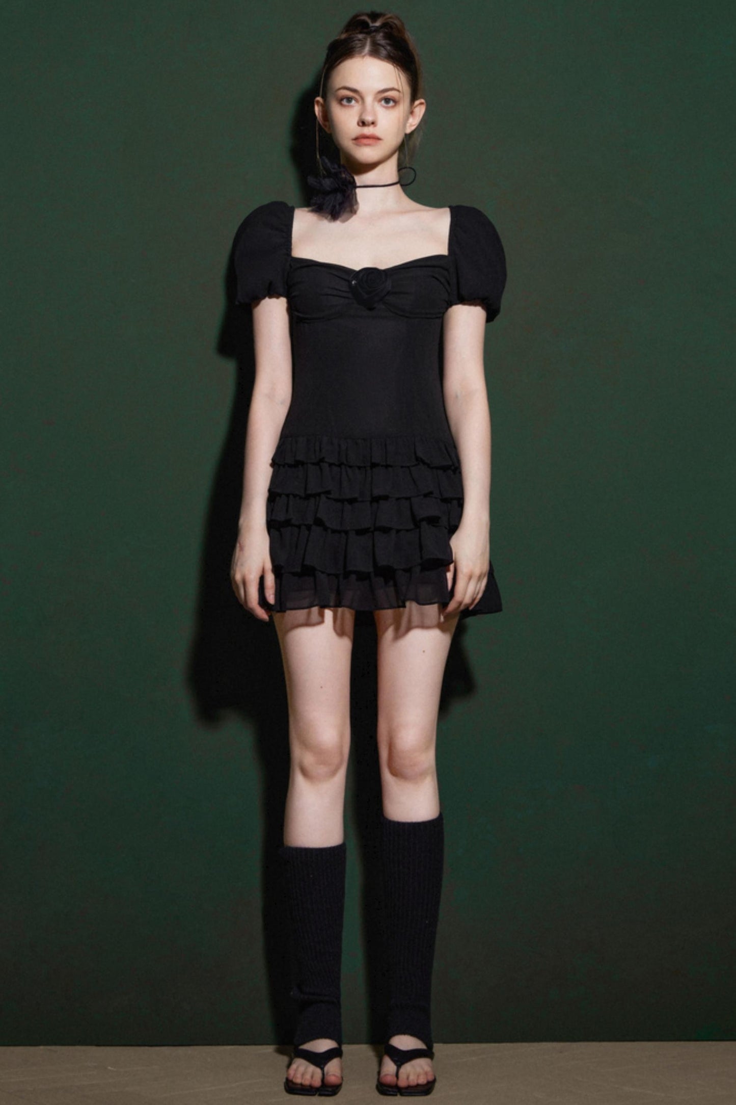 Vintage Sweet Spice Square Neck Dress