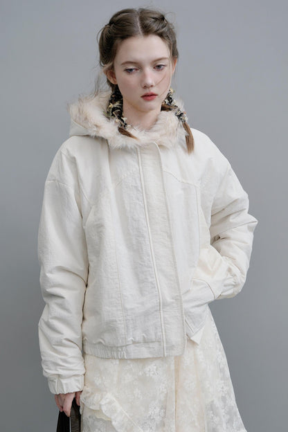 Reversible Fur-Trimmed Jacket