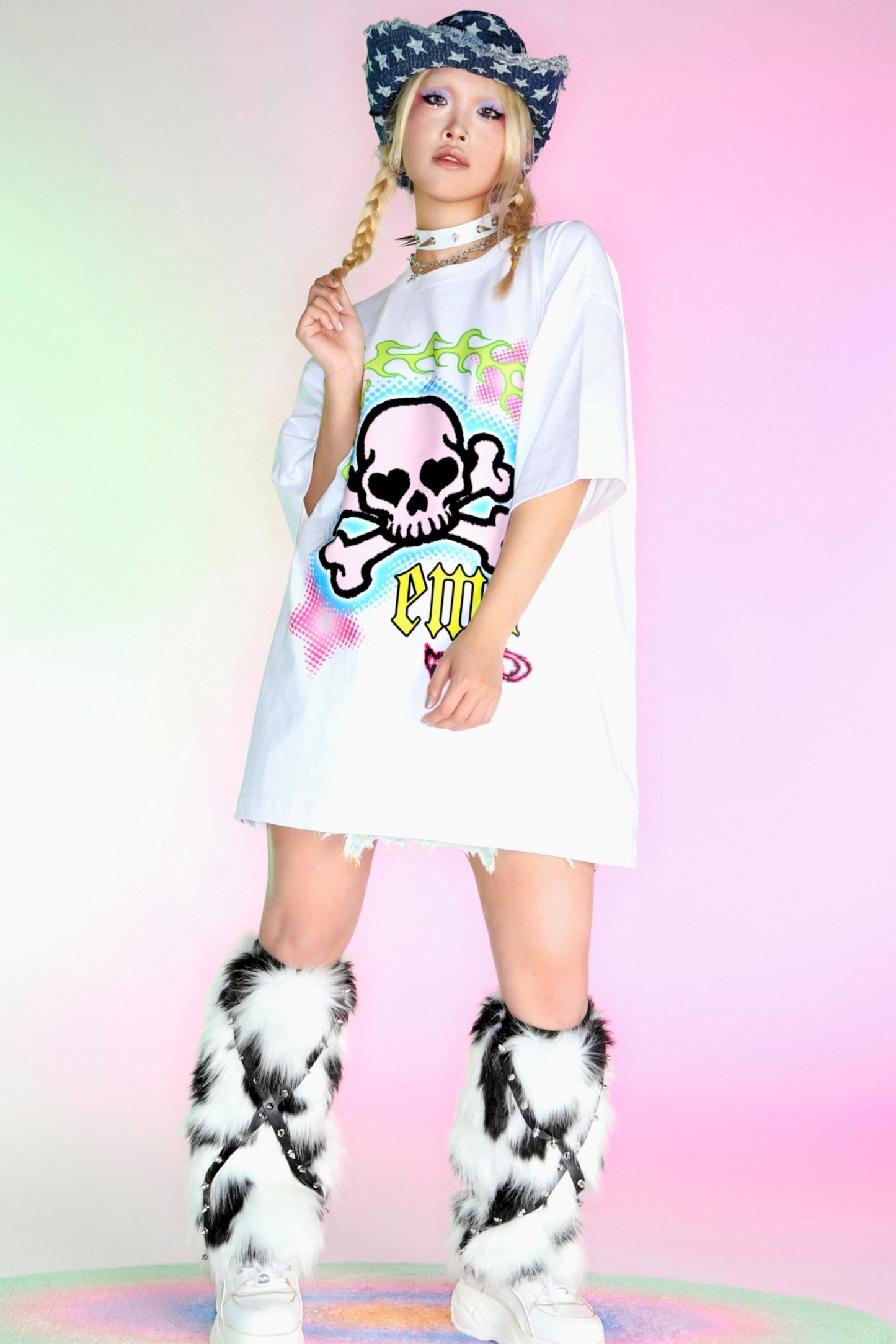 Punk Loose Fit Skull T-Shirt