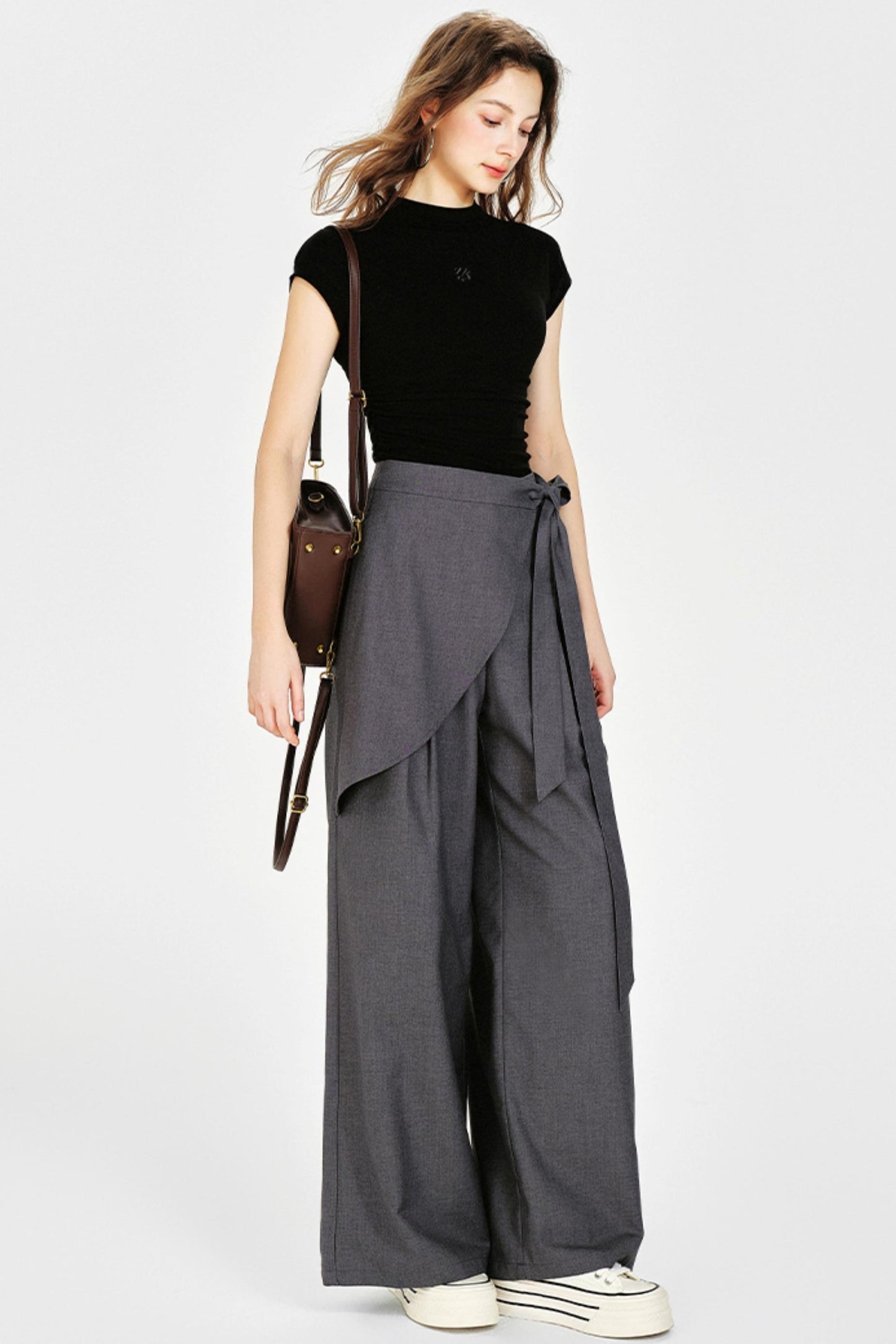 Irregular Wide-Leg Pants