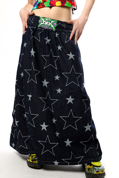 Vintage Denim A-Line Skirt