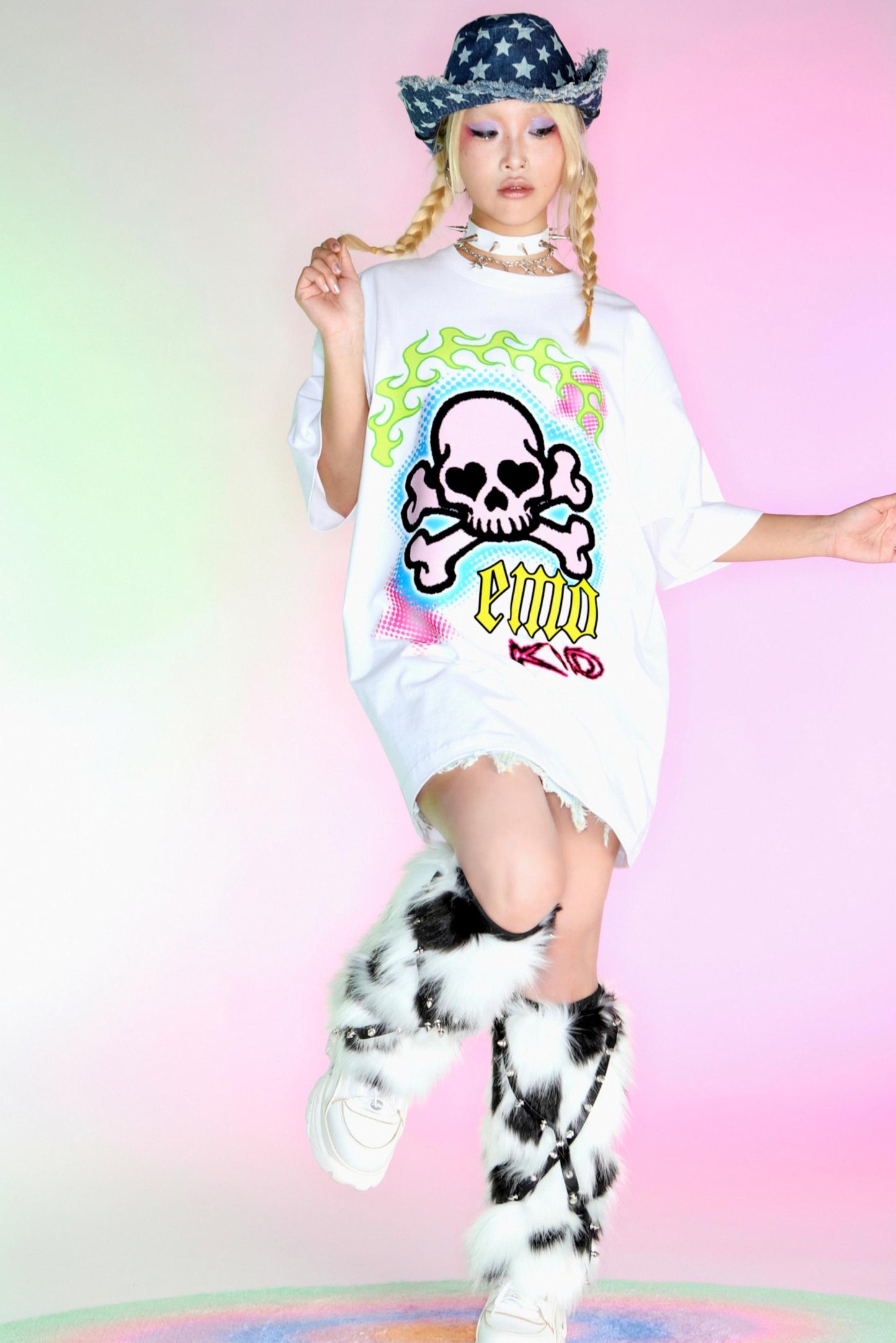 Punk Loose Fit Skull T-Shirt