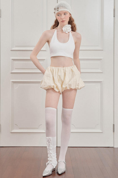 Black Halter Crop Top