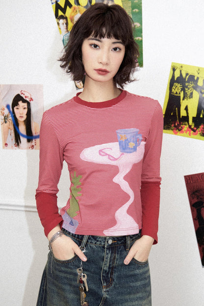 Striped Long Sleeve T-Shirt