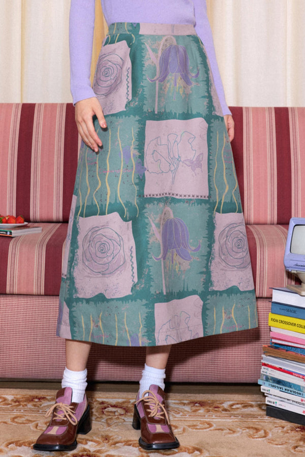 Garden Secret A-Line Skirt