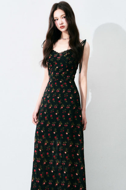 Vintage Floral Tie Dress