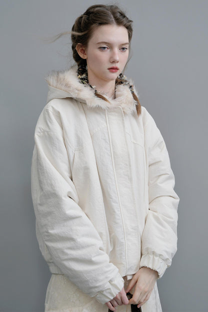 Reversible Fur-Trimmed Jacket