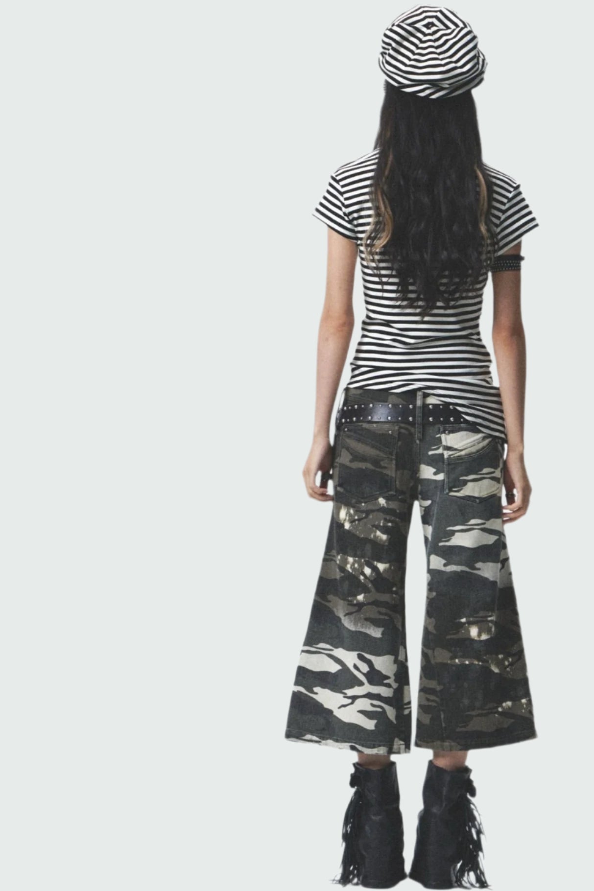 Embroidered Striped Tee