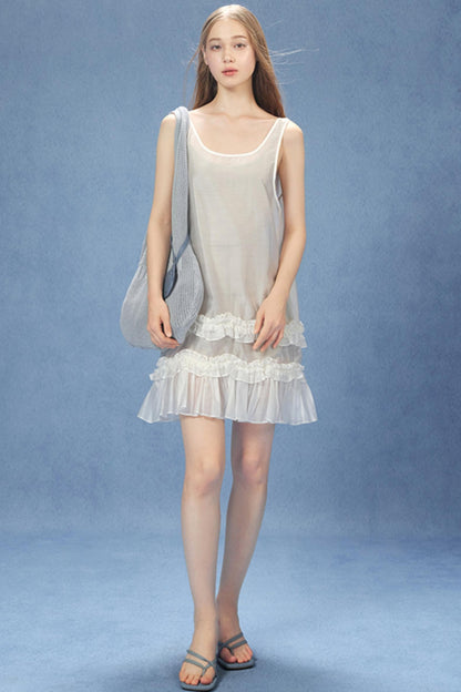 Windwave Lace Vest Dress