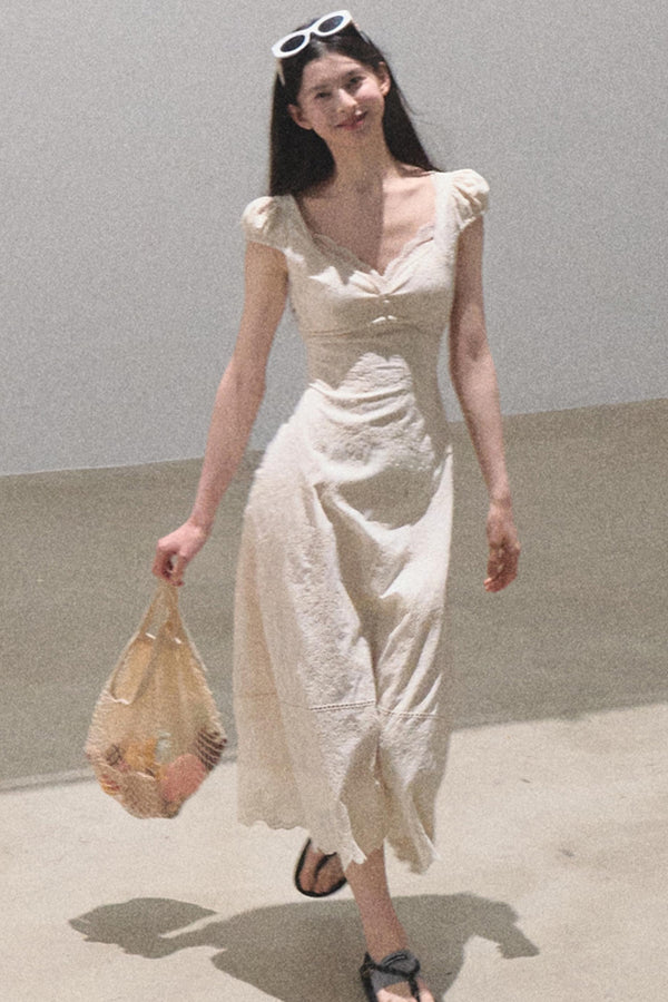 Bohemian Floral Embroidered Dress