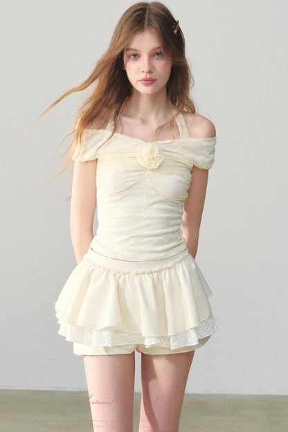 Lace One-Shoulder Top