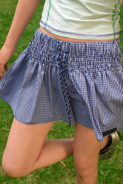 Blue Plaid Skirt