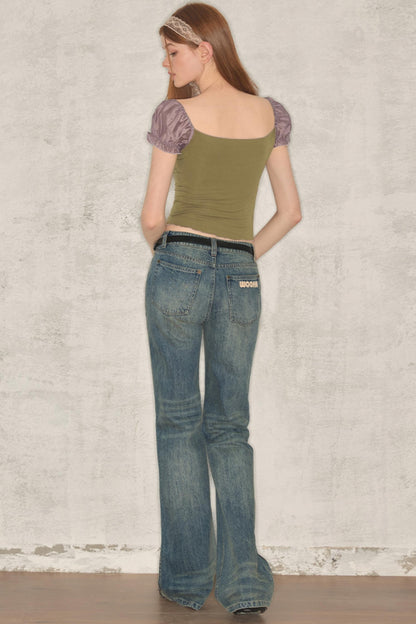 Summer Vintage Straight-Leg Jeans