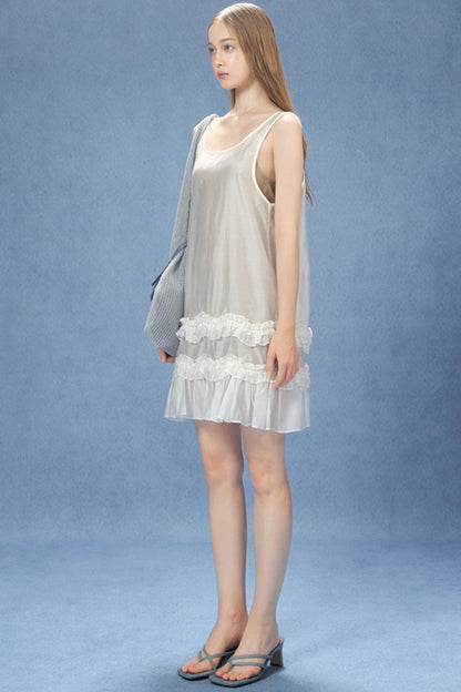 Windwave Lace Vest Dress