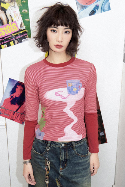 Striped Long Sleeve T-Shirt