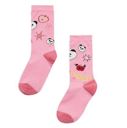 Retro Cartoon Panda Socks