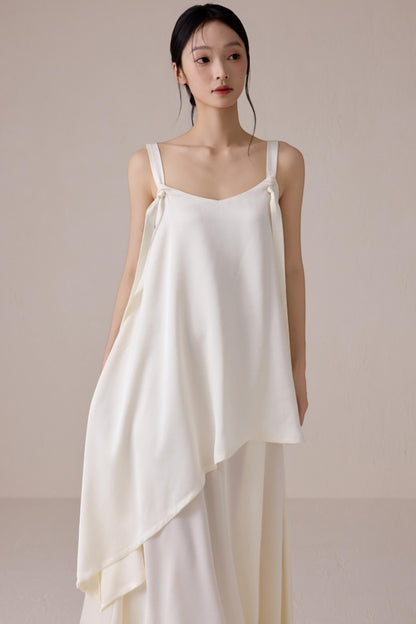 Ethereal Beige Summer Dress