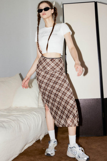 Vintage Lace Split Skirt