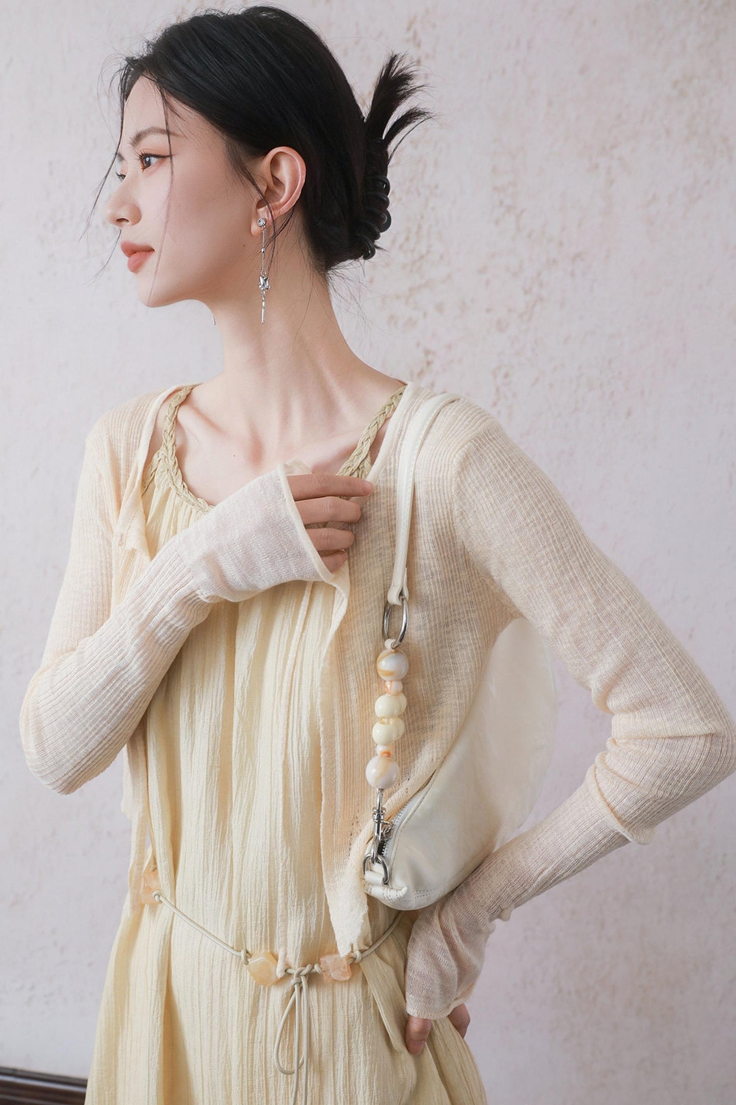 Yellow Halter Dress Set-Up