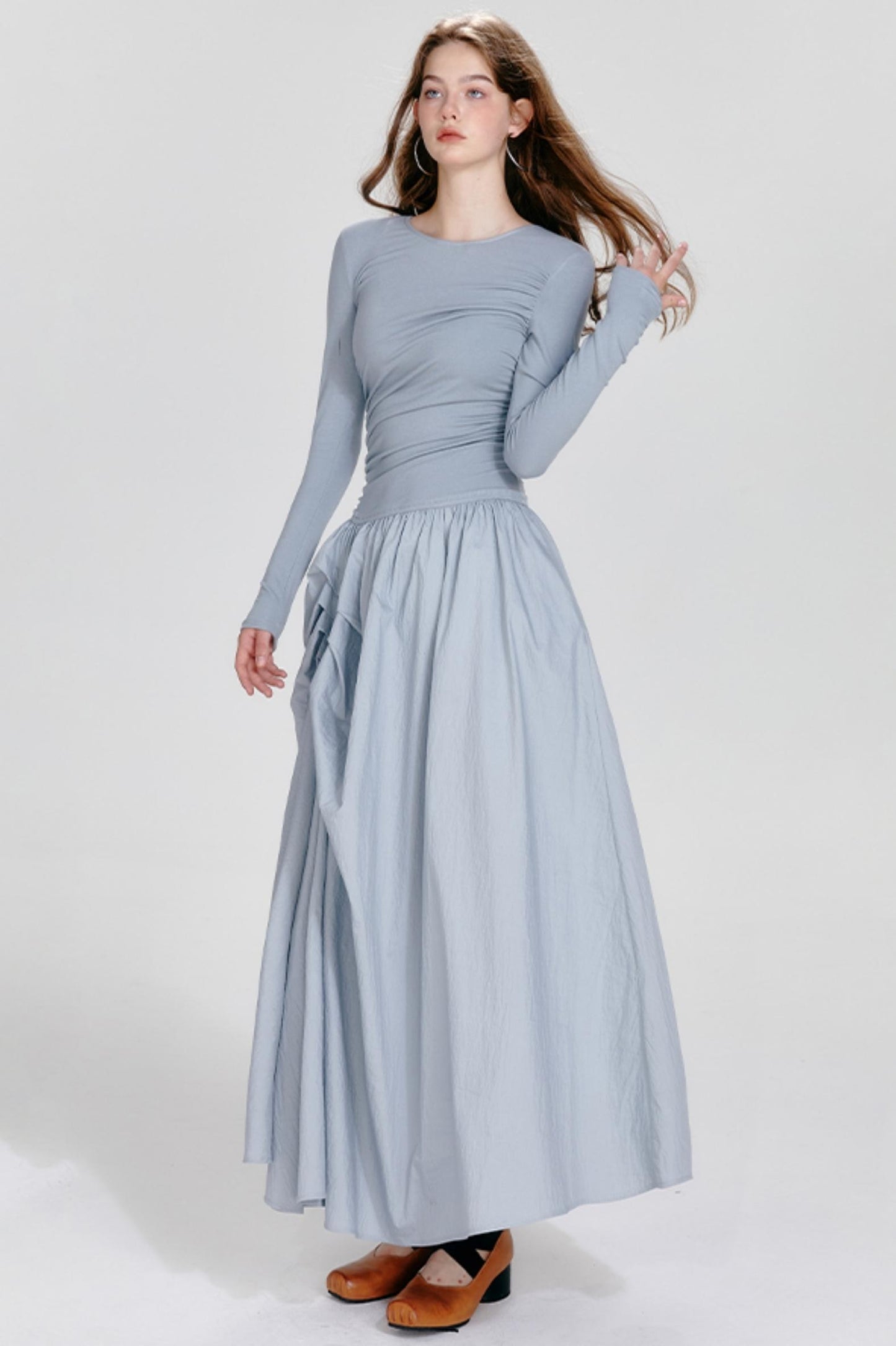 Premium Irregular Drawstring Dress