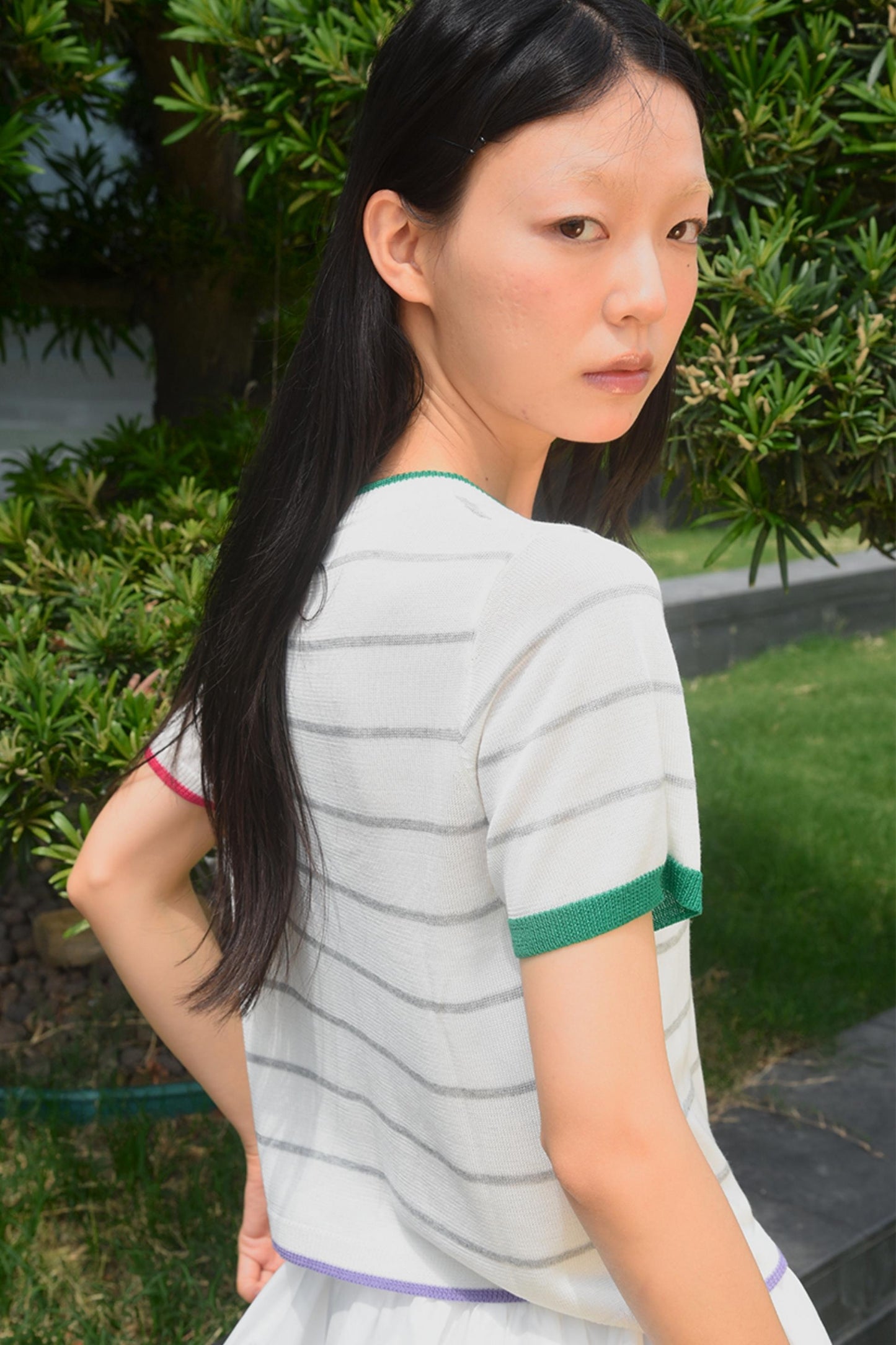 Red Apple Striped Tee