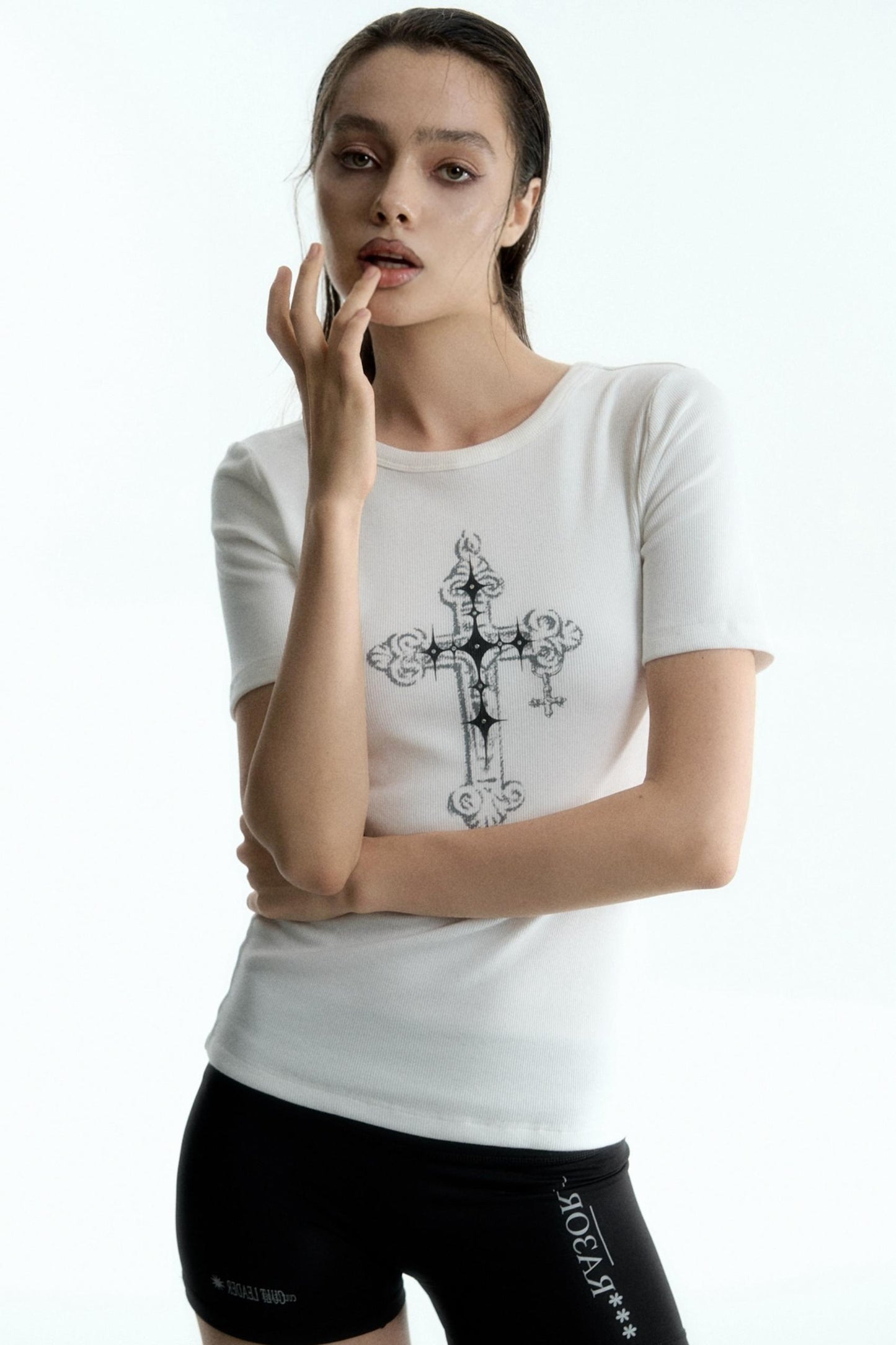 Cross Print Tee
