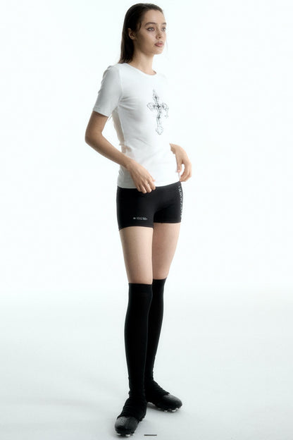 Cross Print Tee