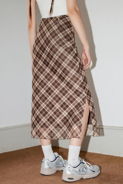 Vintage Lace Split Skirt