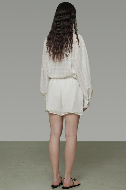 Tie-Waist Linen Shorts