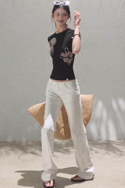 Chic Cow Print Jeans