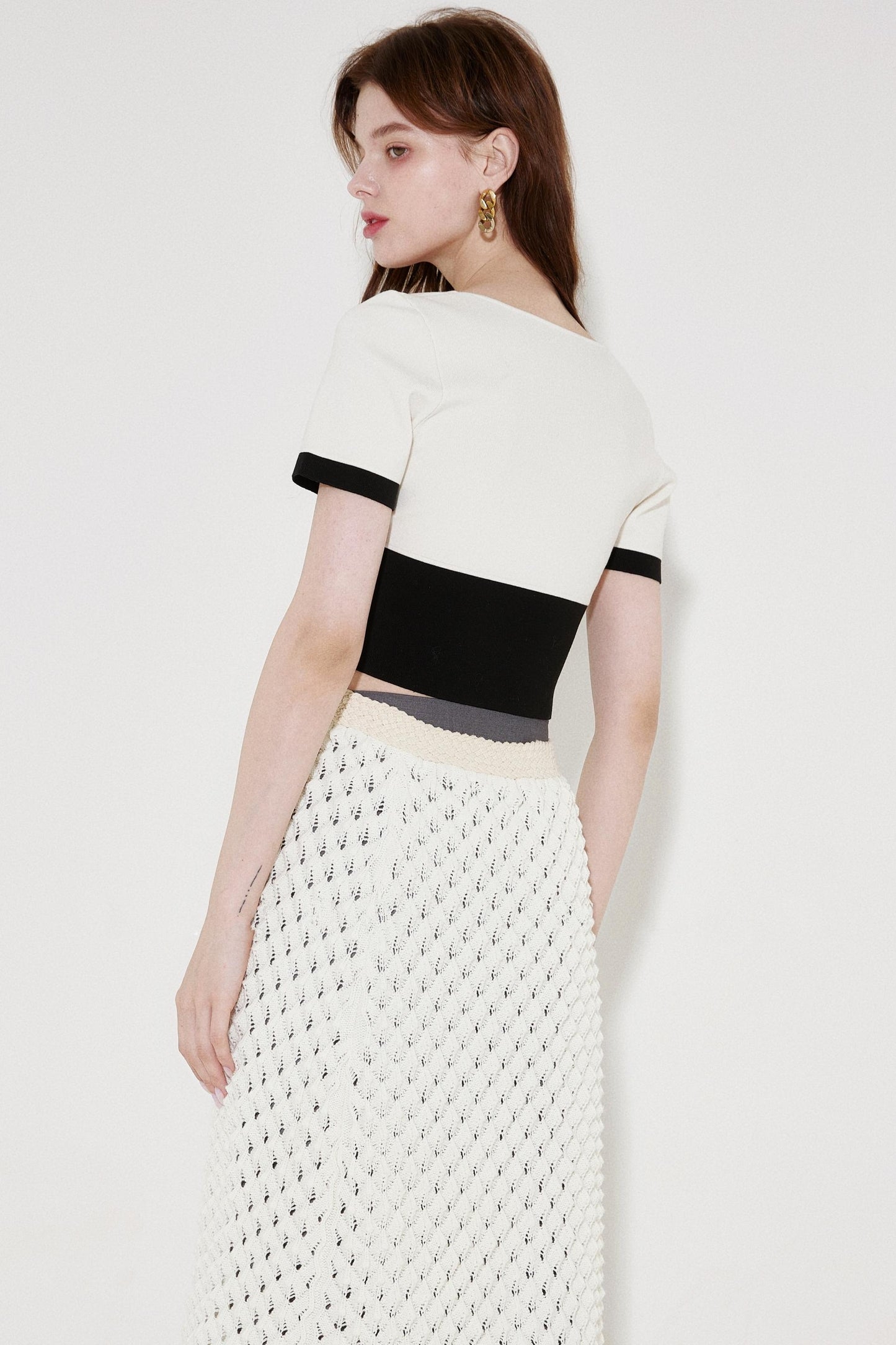 Color Block Knit Tee