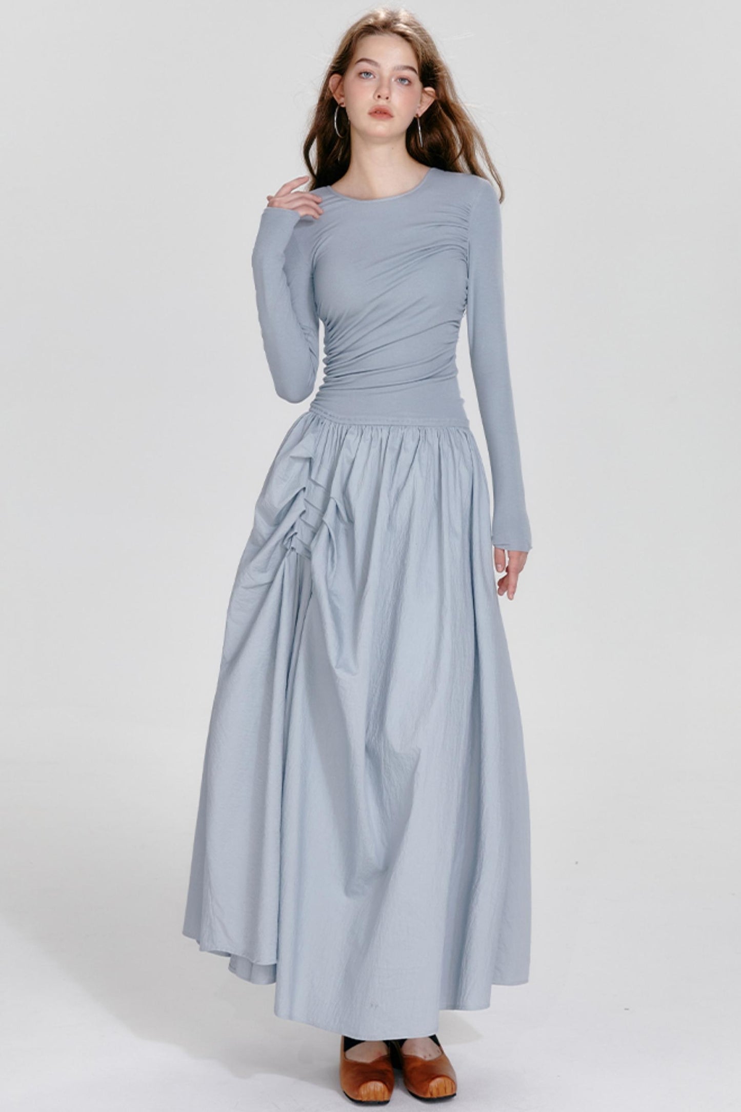 Premium Irregular Drawstring Dress