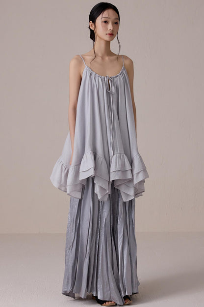 Silver Gray A-Line Skirt