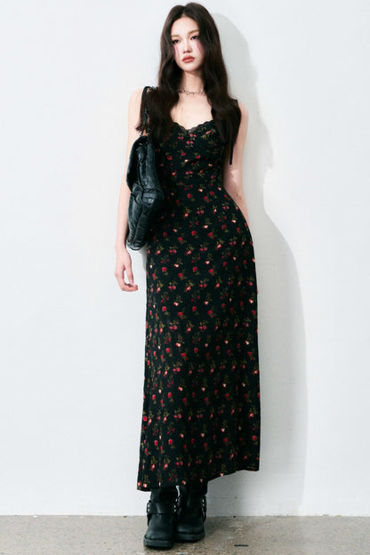 Vintage Floral Tie Dress