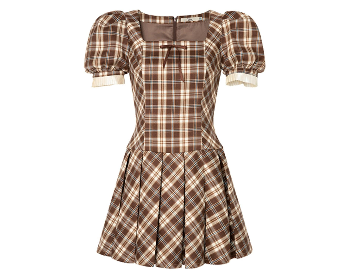 Vintage Lace Check Dress