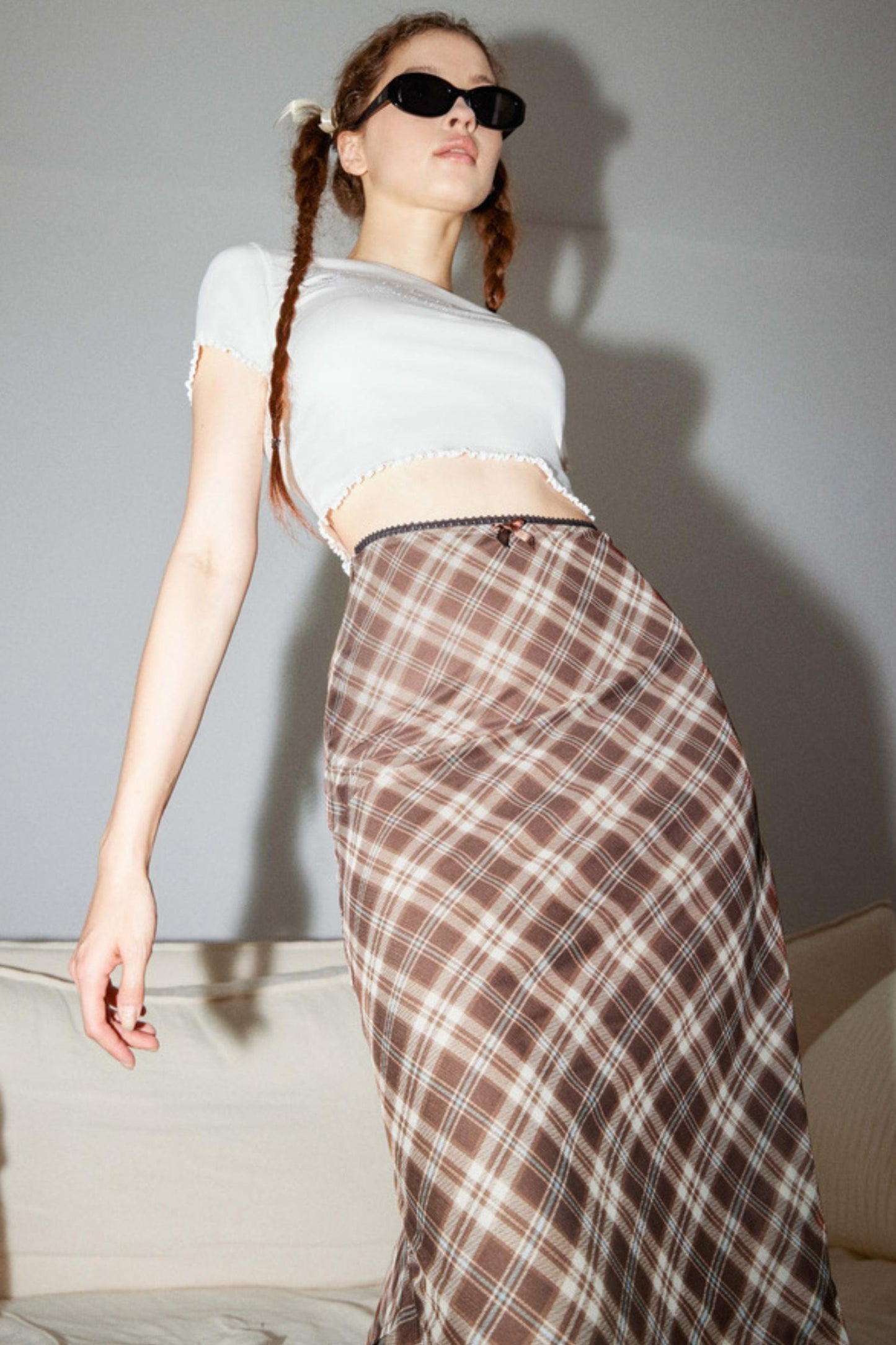 Vintage Lace Split Skirt