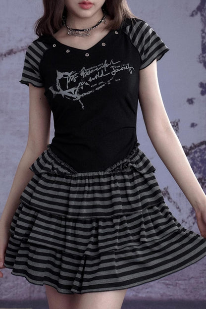 Y2K Punk Hooded Dress
