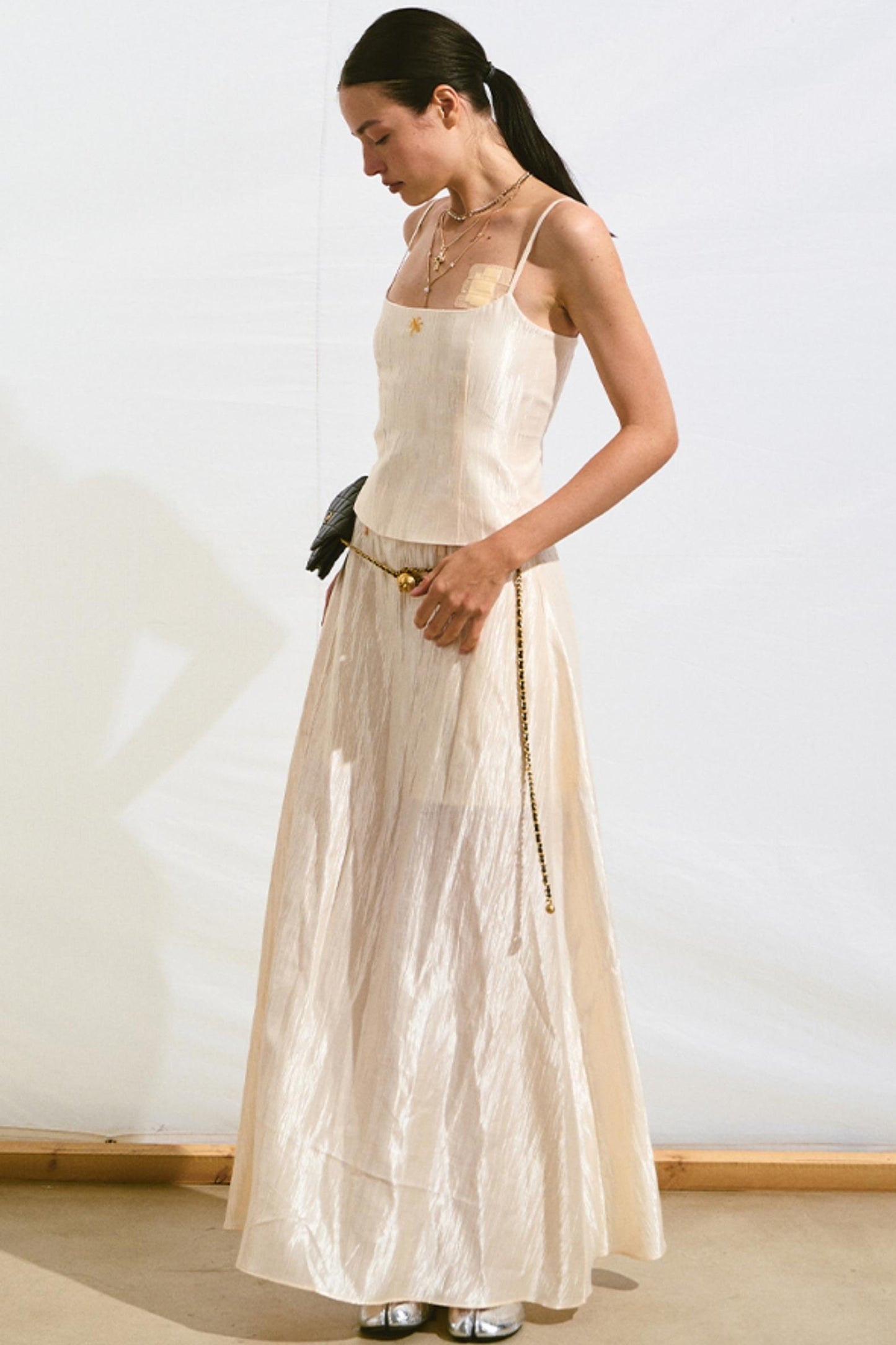 Hollow Back Halter Dress