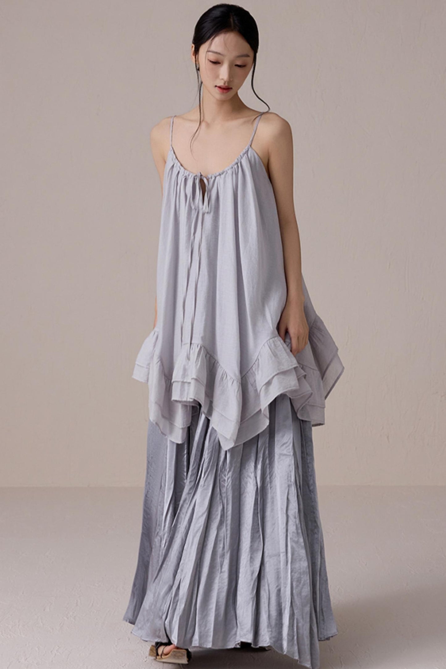 Silver Gray A-Line Skirt