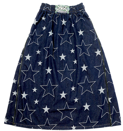 Vintage Denim A-Line Skirt