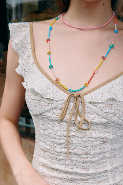 Romantic Floral Waist Dress